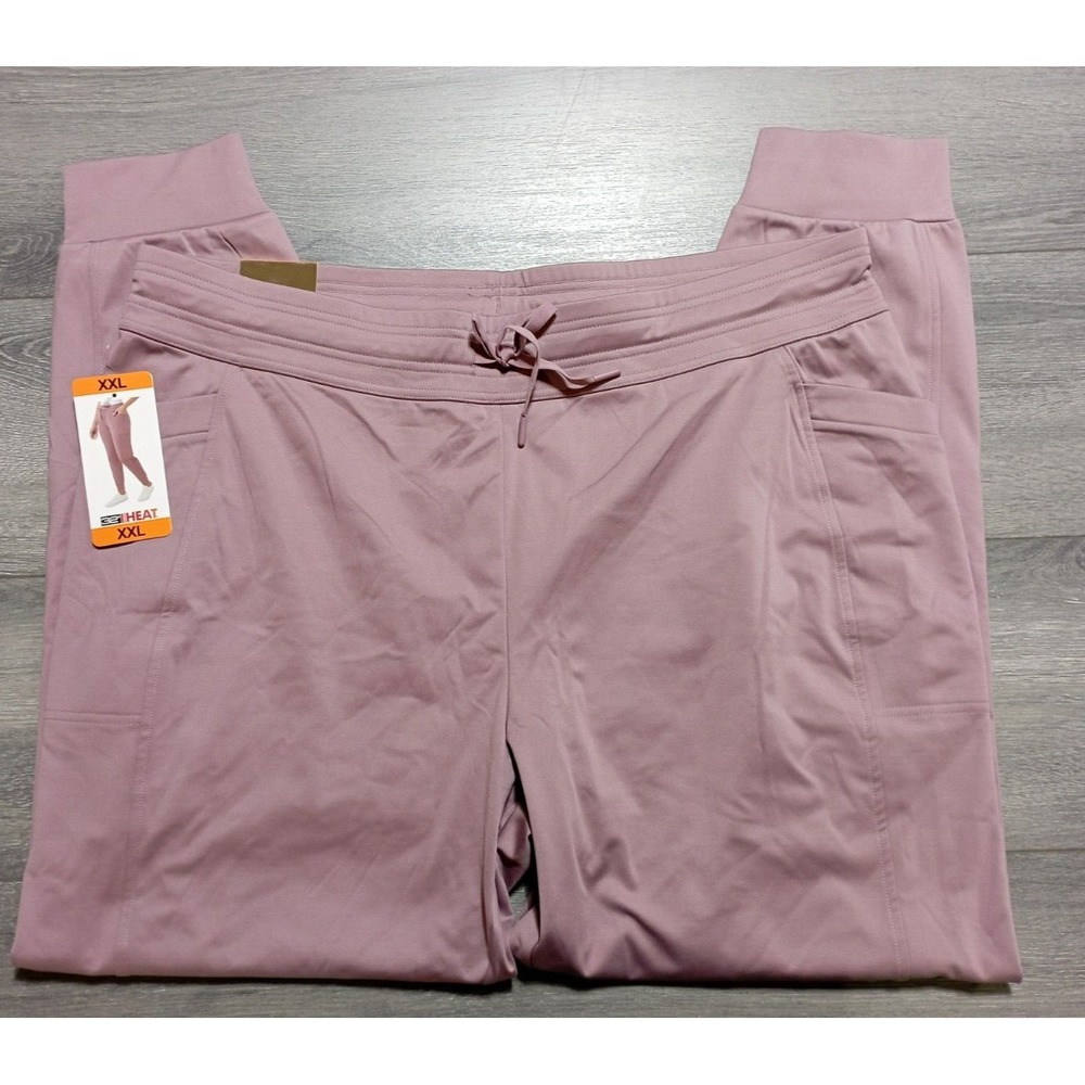 32 Degrees Heat Joggers 2XL Morning Fig Athletic Drawstring Pockets Womens